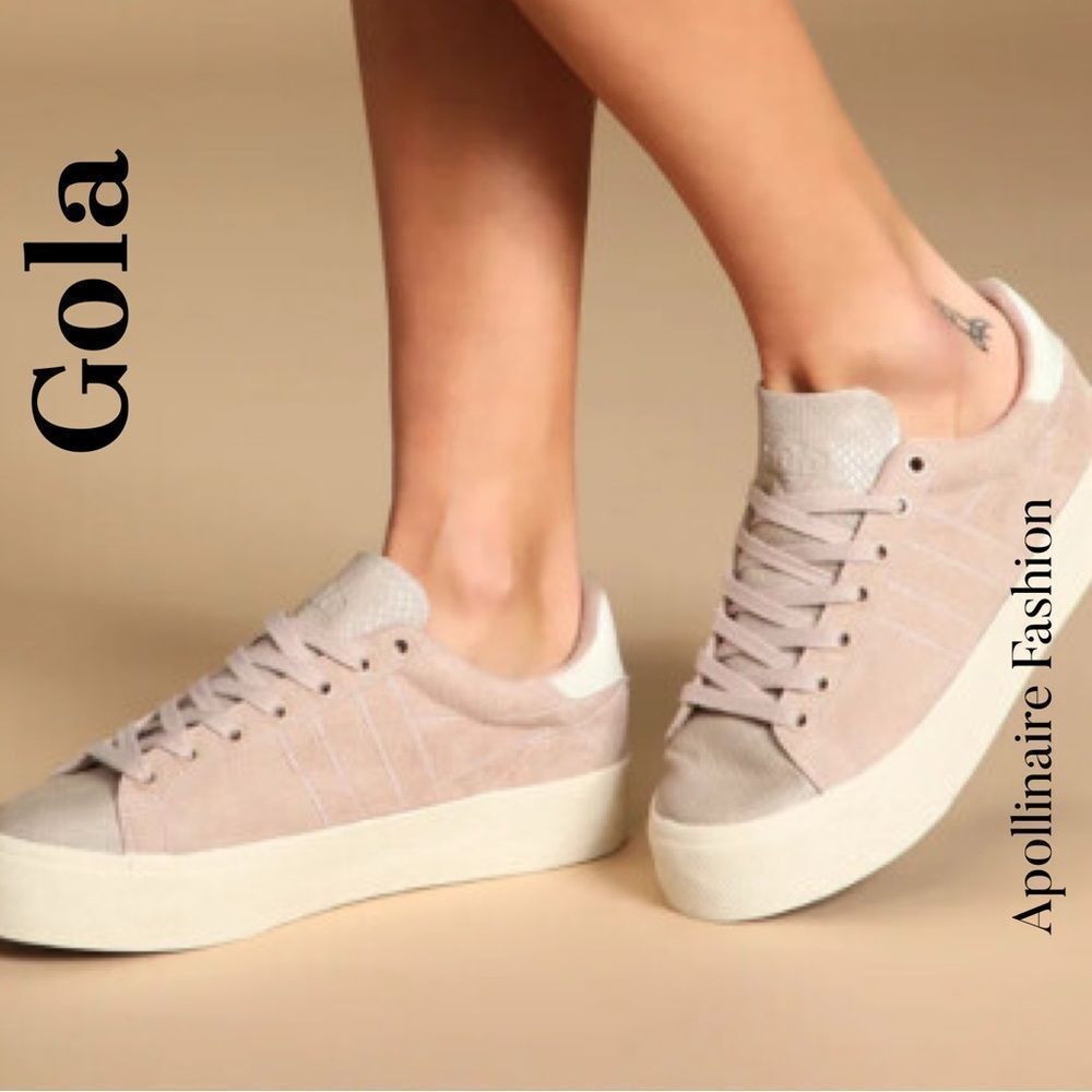 Gola Women's Orchid Viper Blossom Pink Lace-Up Platform Sneakers Size 9 New